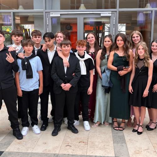Gruppenfoto der 4c Musicalbesuch