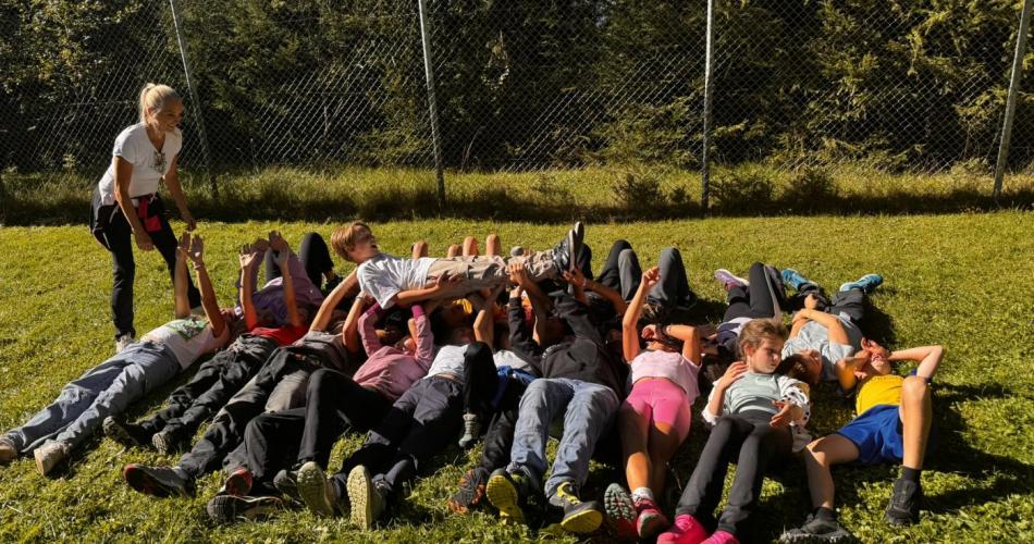 Gruppenfoto in der Sonne